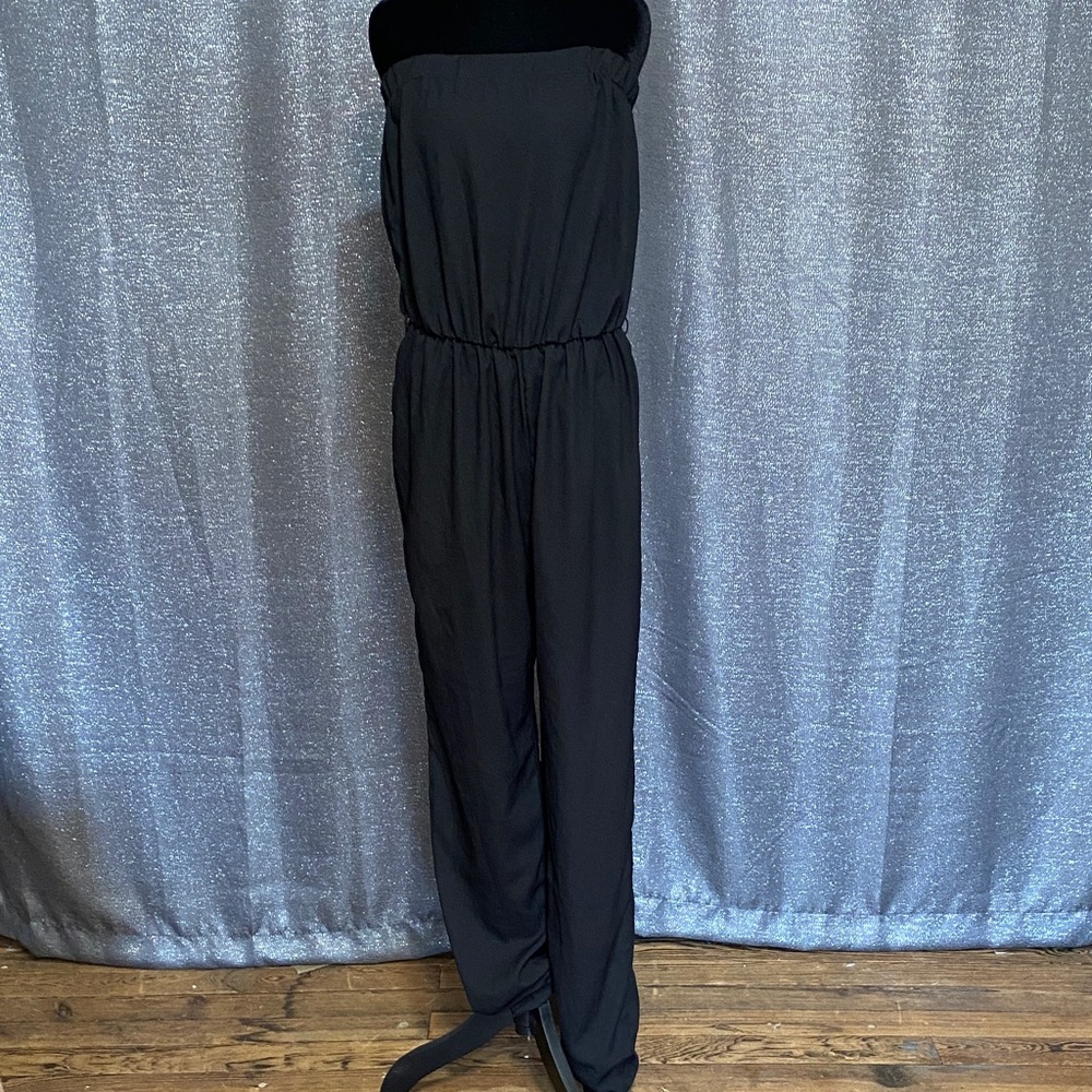 Chic Black Strapless Jumpsuit